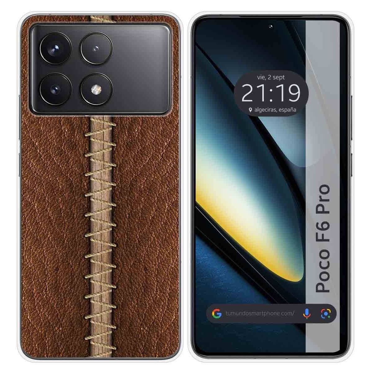 Funda Silicona para Xiaomi Poco F6 Pro 5G diseño Cuero 01 Dibujos