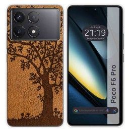 Funda Silicona para Xiaomi Poco F6 Pro 5G diseño Cuero 03 Dibujos