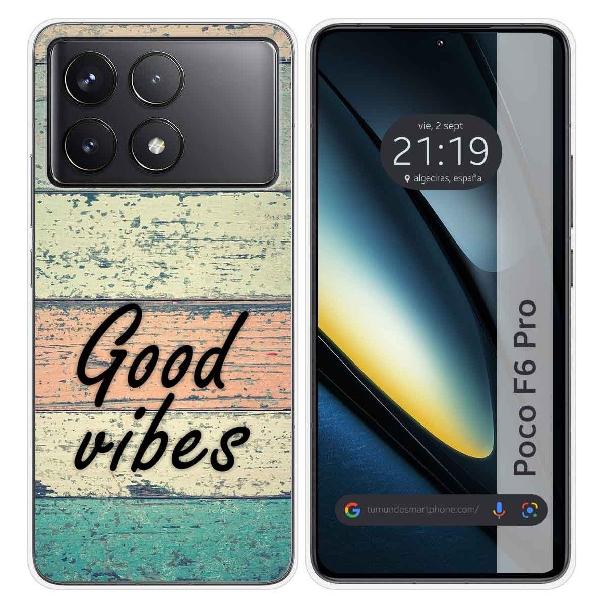Funda Silicona para Xiaomi Poco F6 Pro 5G diseño Madera 01 Dibujos