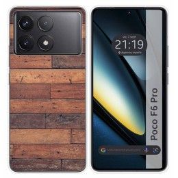 Funda Silicona para Xiaomi Poco F6 Pro 5G diseño Madera 03 Dibujos
