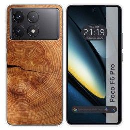 Funda Silicona para Xiaomi Poco F6 Pro 5G diseño Madera 04 Dibujos