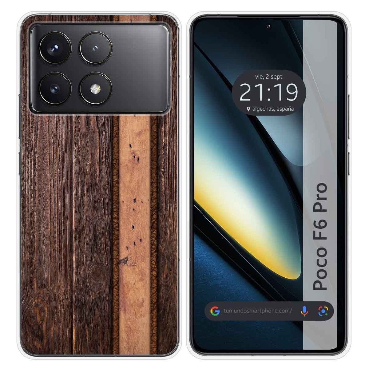 Funda Silicona para Xiaomi Poco F6 Pro 5G diseño Madera 05 Dibujos
