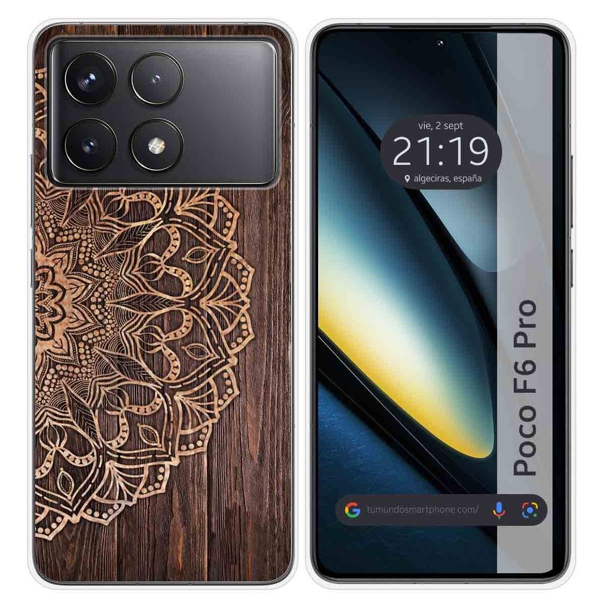 Funda Silicona para Xiaomi Poco F6 Pro 5G diseño Madera 06 Dibujos