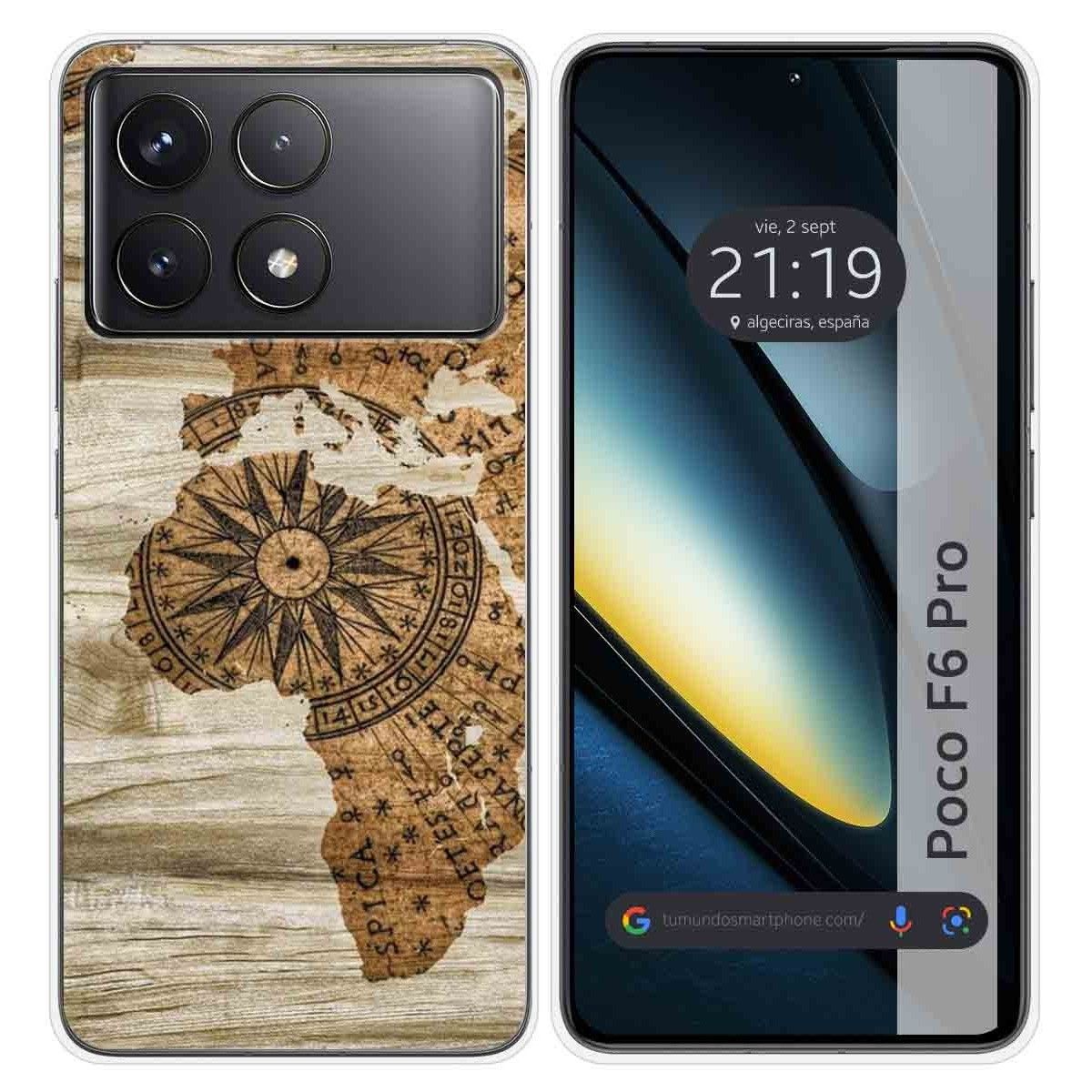 Funda Silicona para Xiaomi Poco F6 Pro 5G diseño Madera 07 Dibujos