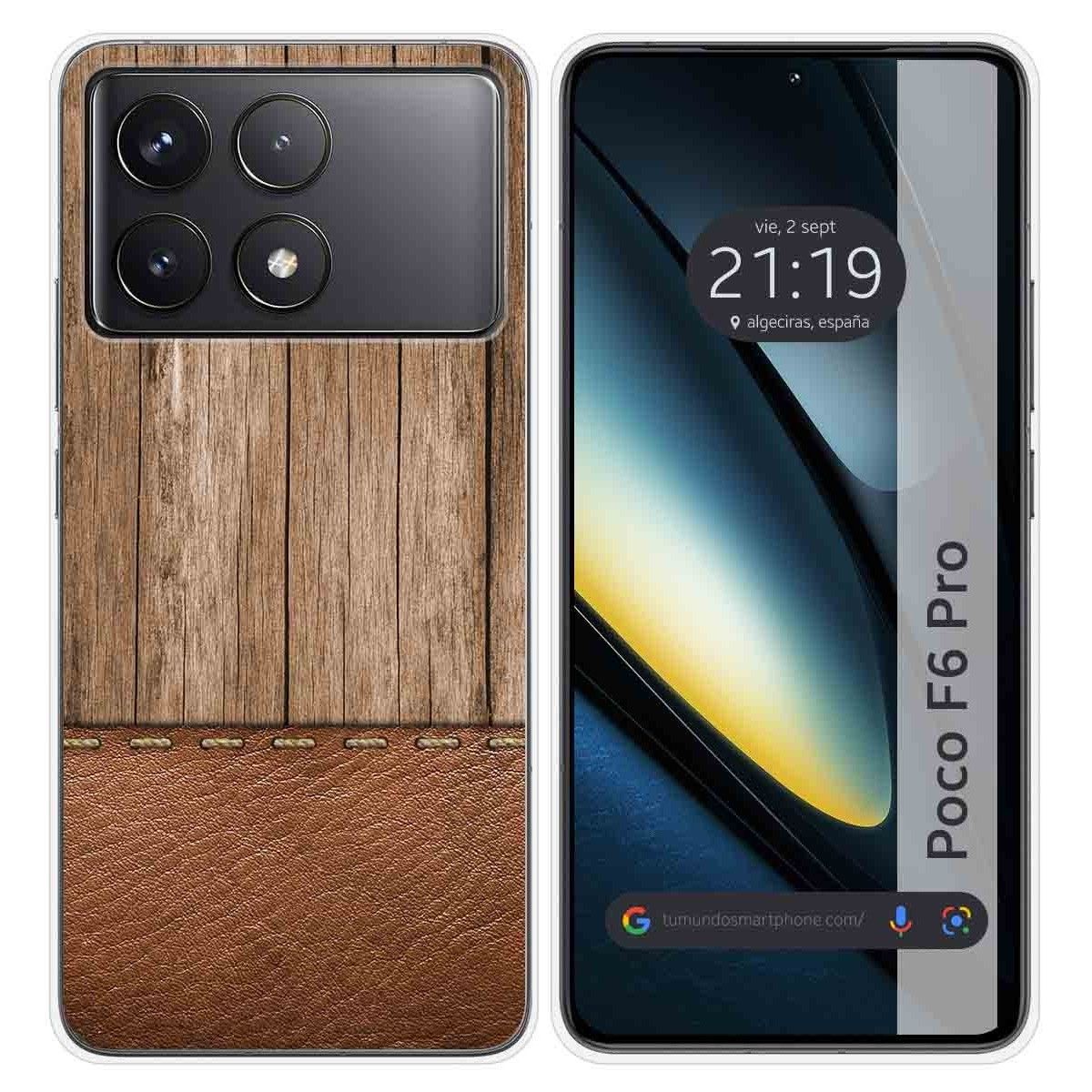 Funda Silicona para Xiaomi Poco F6 Pro 5G diseño Madera 09 Dibujos