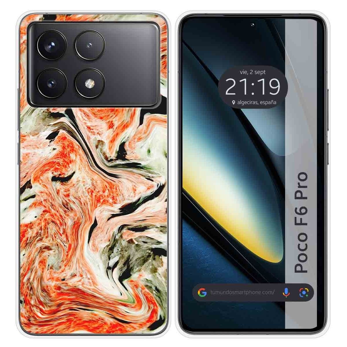 Funda Silicona para Xiaomi Poco F6 Pro 5G diseño Mármol 12 Dibujos