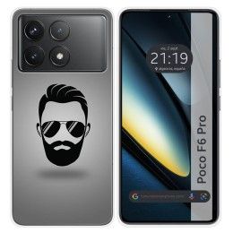 Funda Silicona para Xiaomi Poco F6 Pro 5G diseño Barba Dibujos