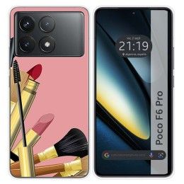 Funda Silicona para Xiaomi Poco F6 Pro 5G diseño Brochas Dibujos