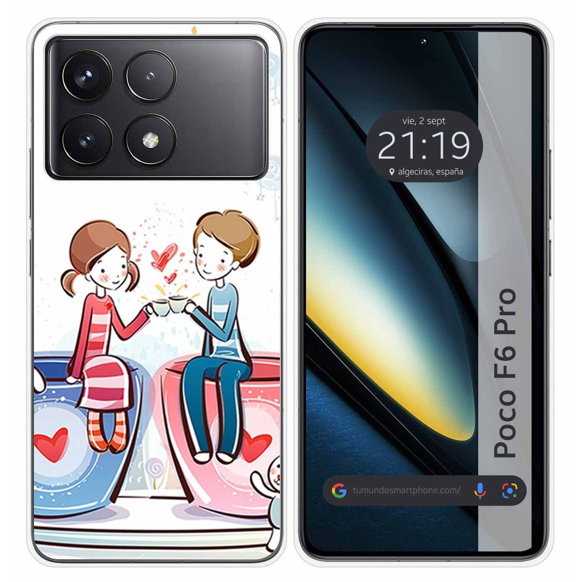Funda Silicona para Xiaomi Poco F6 Pro 5G diseño Café Dibujos