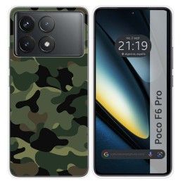Funda Silicona para Xiaomi Poco F6 Pro 5G diseño Camuflaje Dibujos