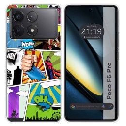 Funda Silicona para Xiaomi Poco F6 Pro 5G diseño Comic Dibujos
