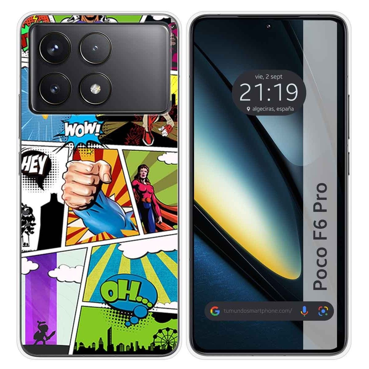 Funda Silicona para Xiaomi Poco F6 Pro 5G diseño Comic Dibujos