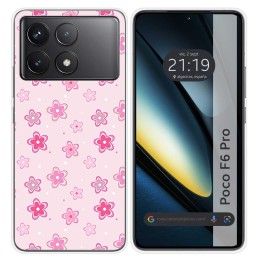 Funda Silicona para Xiaomi Poco F6 Pro 5G diseño Flores Dibujos