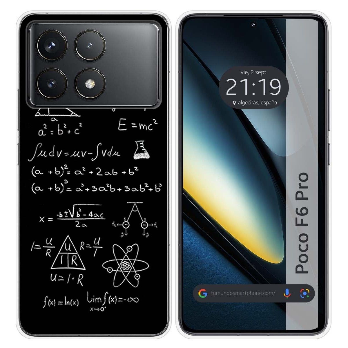 Funda Silicona para Xiaomi Poco F6 Pro 5G diseño Formulas Dibujos