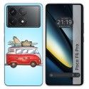 Funda Silicona para Xiaomi Poco F6 Pro 5G diseño Furgoneta Dibujos