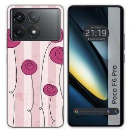 Funda Silicona para Xiaomi Poco F6 Pro 5G diseño Flores Vintage Dibujos