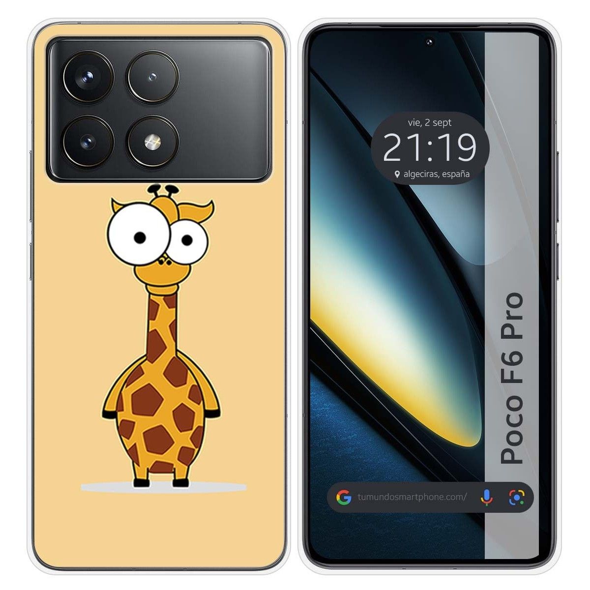 Funda Silicona para Xiaomi Poco F6 Pro 5G diseño Jirafa Dibujos