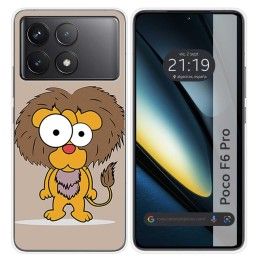 Funda Silicona para Xiaomi Poco F6 Pro 5G diseño Leon Dibujos