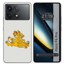Funda Silicona para Xiaomi Poco F6 Pro 5G diseño Leones Dibujos