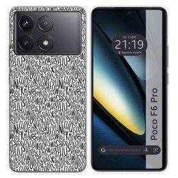 Funda Silicona para Xiaomi Poco F6 Pro 5G diseño Letras Dibujos