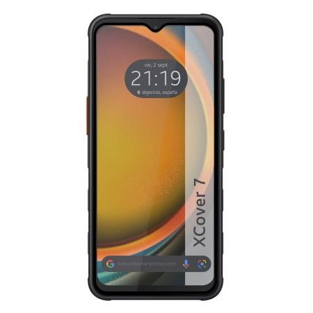 Protector Cristal Templado Completo 5D Full Glue Negro para Samsung Galaxy Xcover 7 5G Vidrio