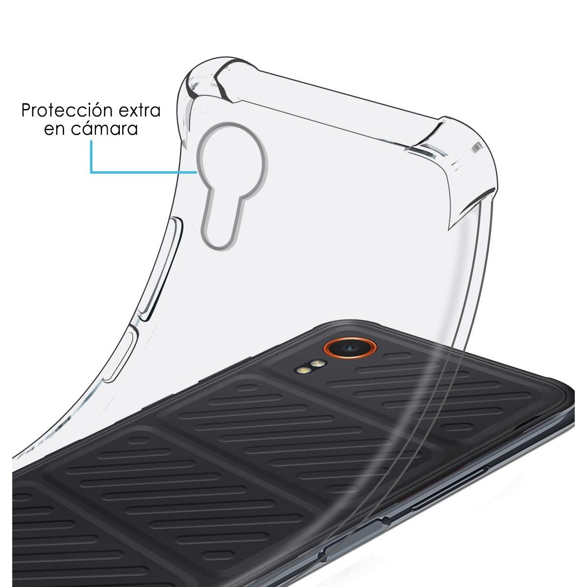 Funda Silicona Antigolpes Transparente para Samsung Galaxy Xcover 7 5G