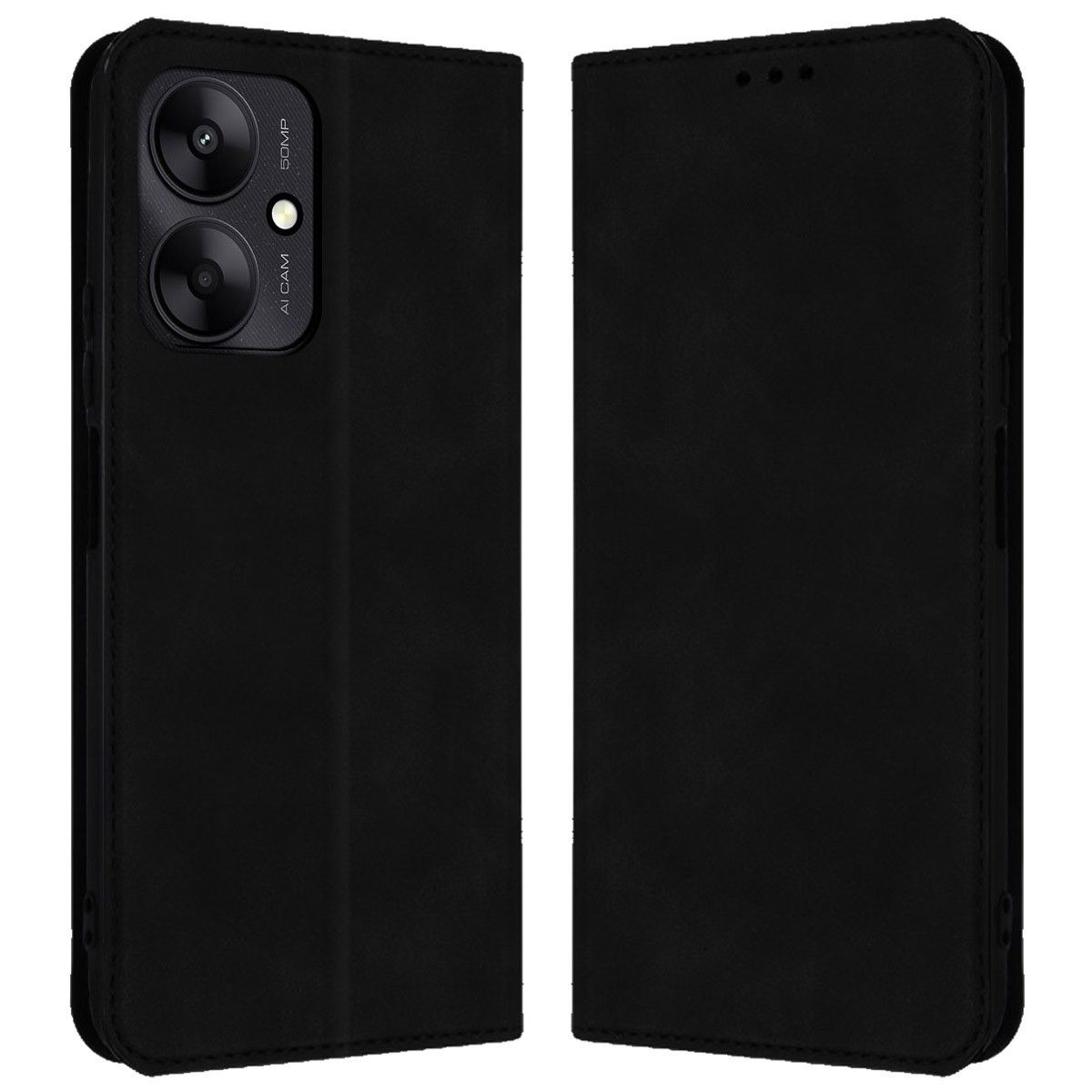 Funda Libro de Polipiel con tarjetero para Xiaomi Redmi 13C 5G color Negra