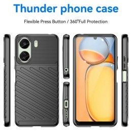 Funda Gel Flexible Thunder Armor para Xiaomi Redmi 13C 5G color Negra 2