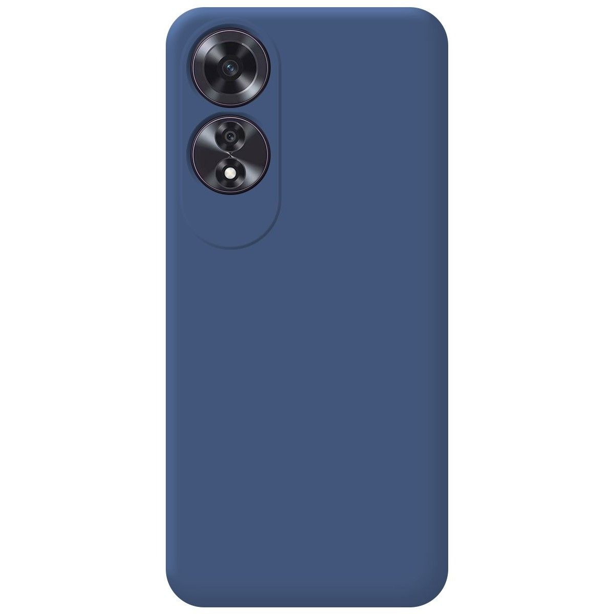 Funda Silicona Líquida Ultra Suave para Oppo A60 4G color Azul Oscuro