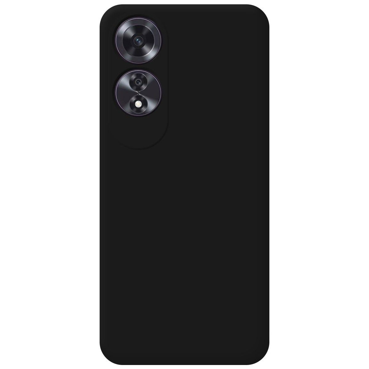 Funda Silicona Líquida Ultra Suave para Oppo A60 4G color Negra