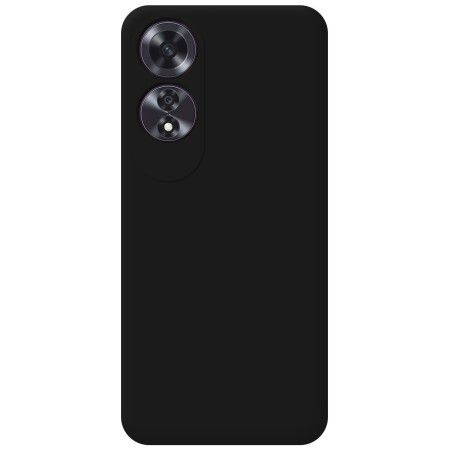 Funda Silicona Líquida Ultra Suave para Oppo A60 4G color Negra
