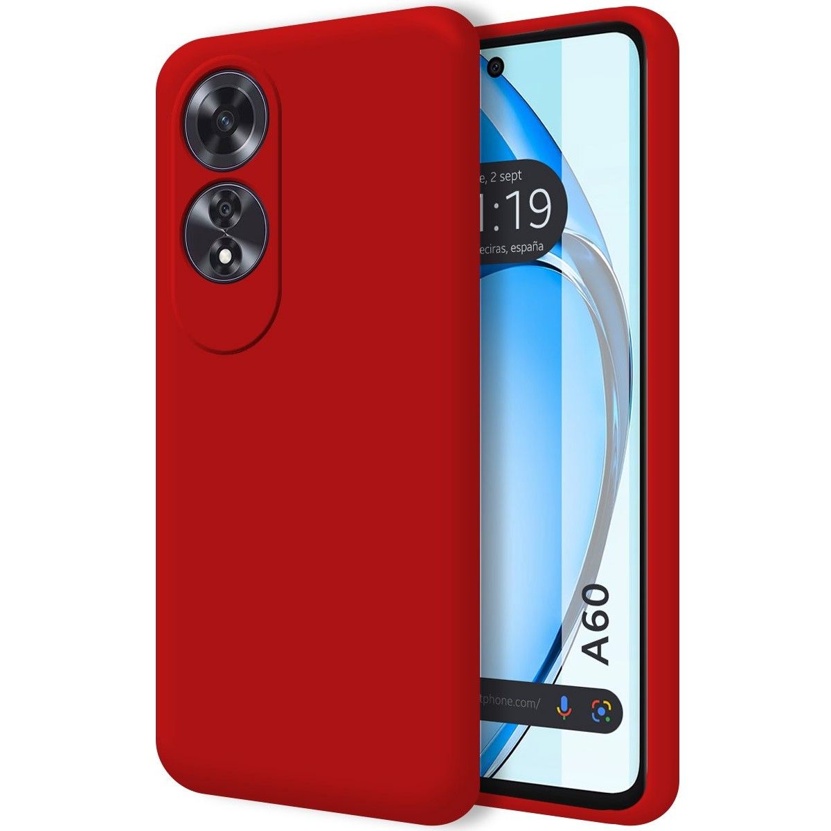 Funda Silicona Líquida Ultra Suave para Oppo A60 4G color Roja