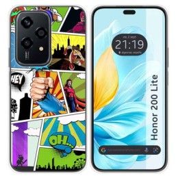 Funda Silicona para Huawei Honor 200 Lite 5G diseño Comic Dibujos