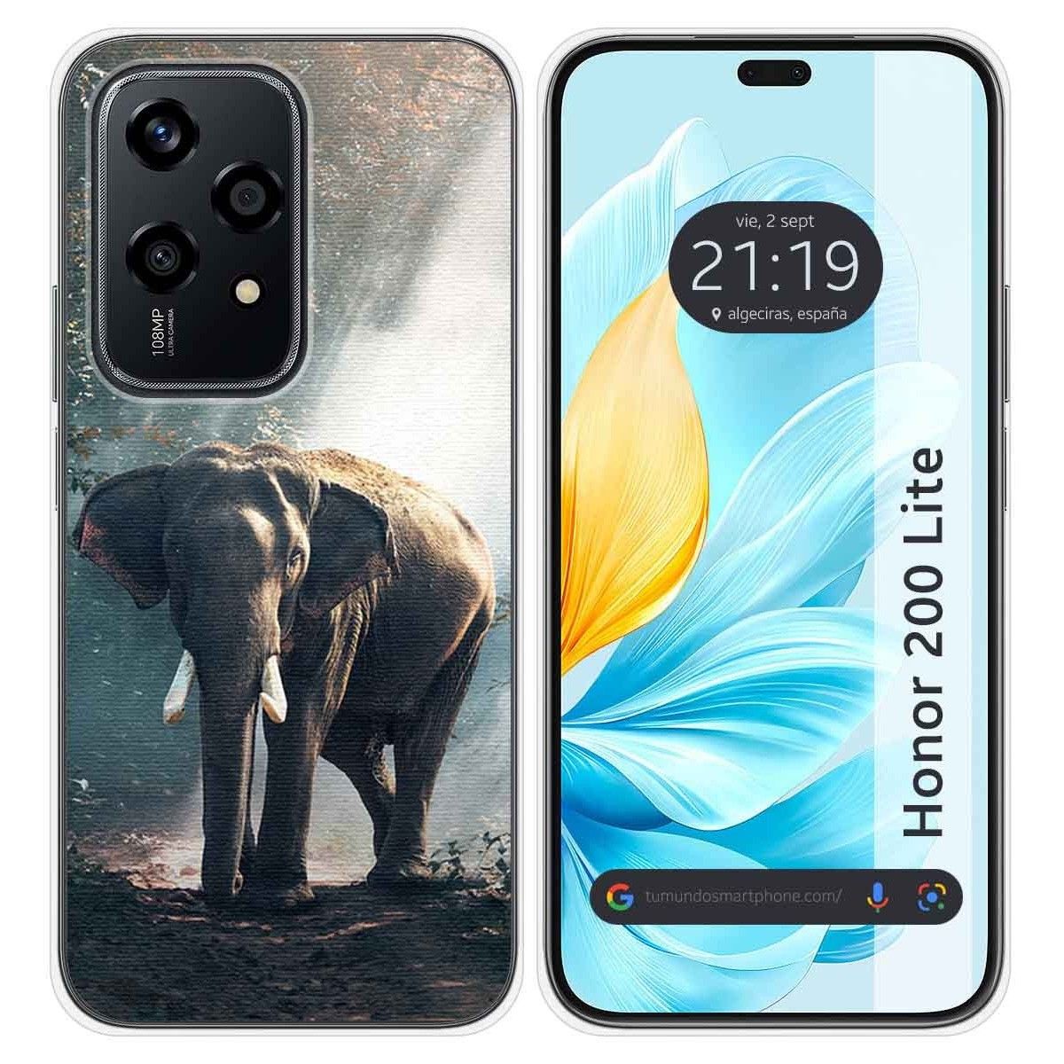 Funda Silicona para Huawei Honor 200 Lite 5G diseño Elefante Dibujos