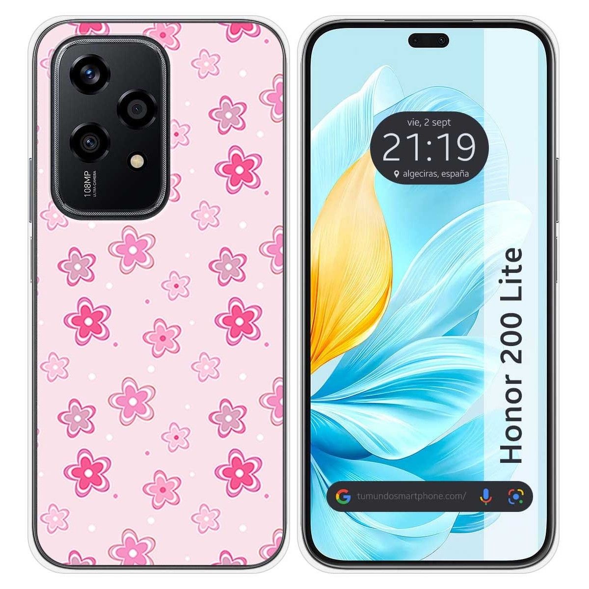 Funda Silicona para Huawei Honor 200 Lite 5G diseño Flores Dibujos
