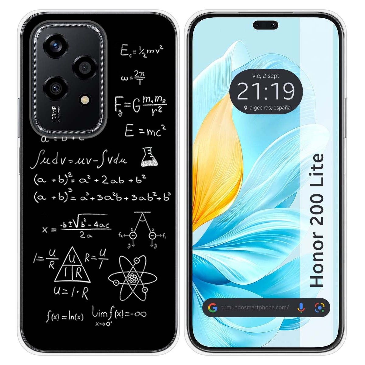 Funda Silicona para Huawei Honor 200 Lite 5G diseño Formulas Dibujos