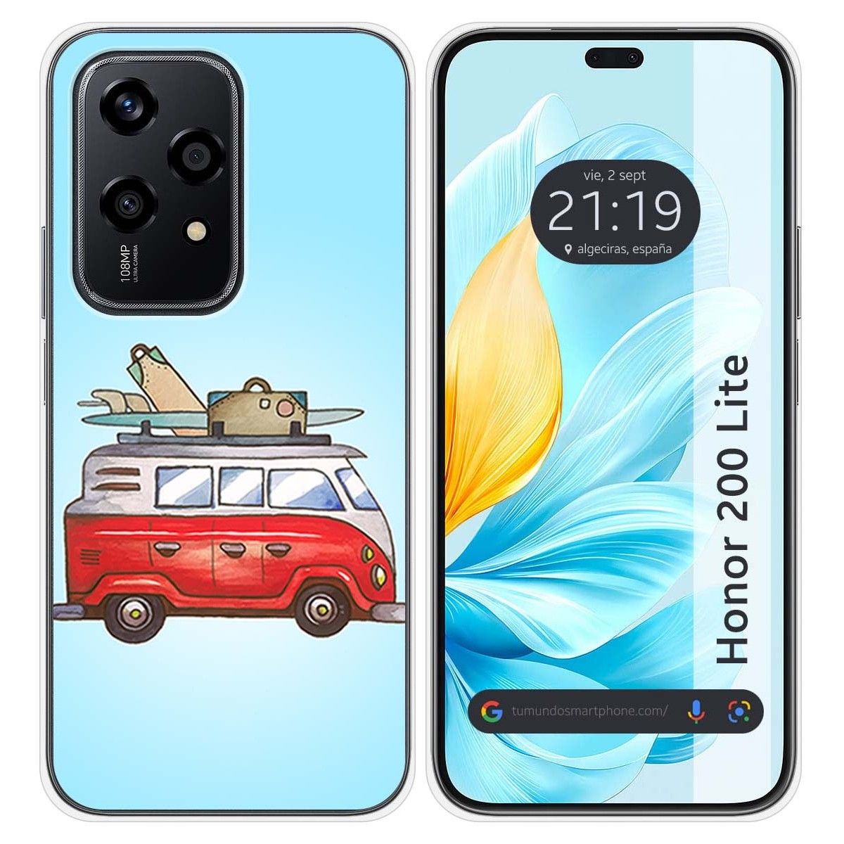 Funda Silicona para Huawei Honor 200 Lite 5G diseño Furgoneta Dibujos