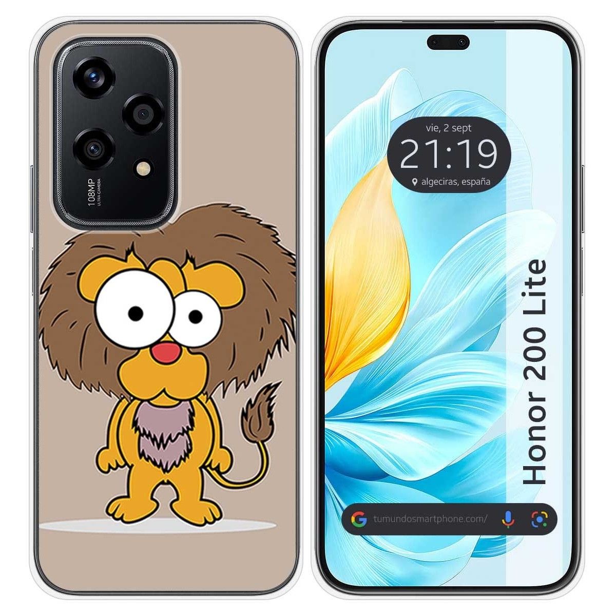 Funda Silicona para Huawei Honor 200 Lite 5G diseño Leon Dibujos