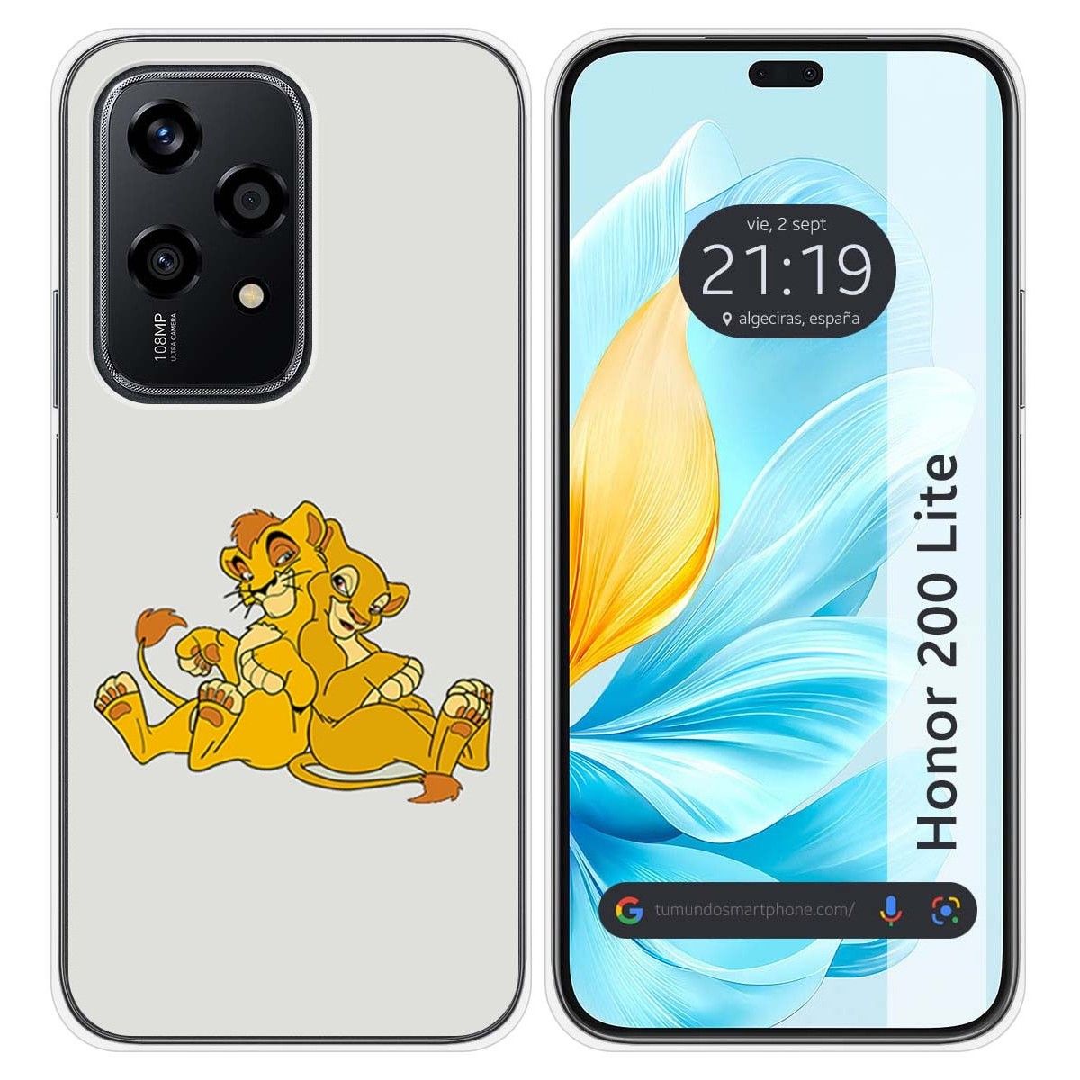 Funda Silicona para Huawei Honor 200 Lite 5G diseño Leones Dibujos