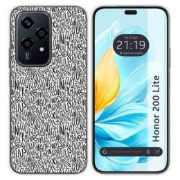 Funda Silicona para Huawei Honor 200 Lite 5G diseño Letras Dibujos
