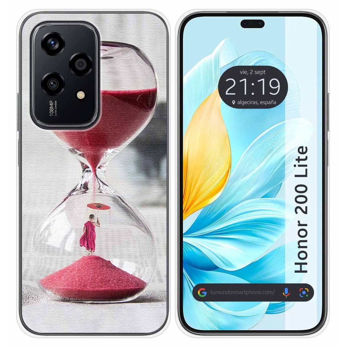 Funda Silicona para Huawei Honor 200 Lite 5G diseño Reloj Dibujos