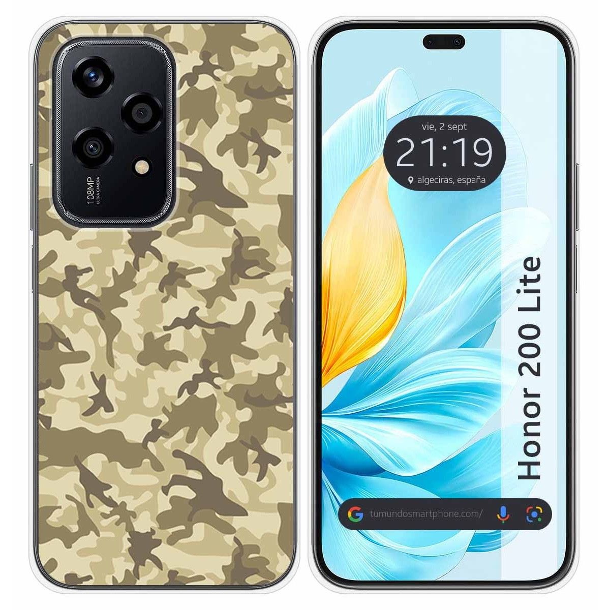 Funda Silicona para Huawei Honor 200 Lite 5G diseño Sand Camuflaje Dibujos