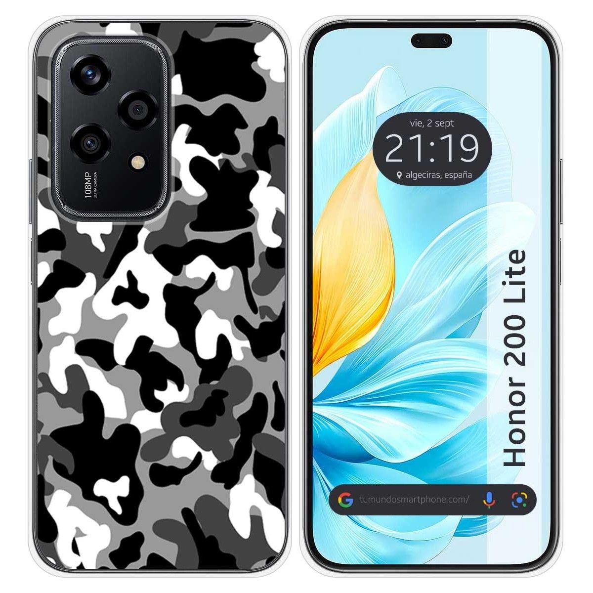 Funda Silicona para Huawei Honor 200 Lite 5G diseño Snow Camuflaje Dibujos
