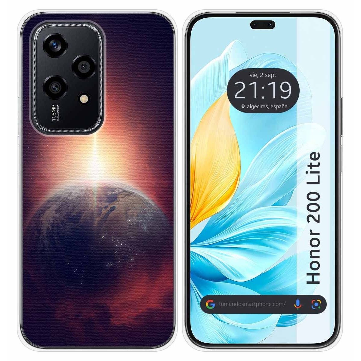 Funda Silicona para Huawei Honor 200 Lite 5G diseño Tierra Dibujos
