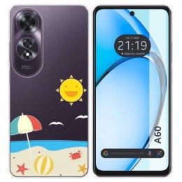 Funda Silicona Transparente para Oppo A60 4G diseño Playa Dibujos