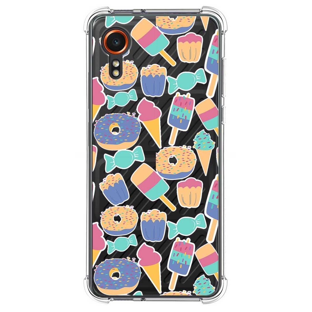 Funda Silicona Antigolpes para Samsung Galaxy Xcover 7 5G diseño Dulces 02 Dibujos