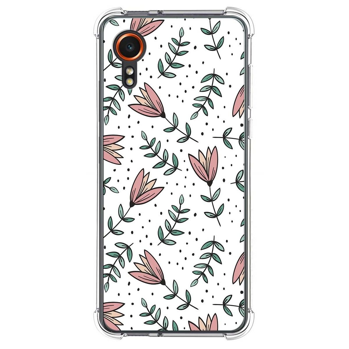 Funda Silicona Antigolpes para Samsung Galaxy Xcover 7 5G diseño Flores 01 Dibujos