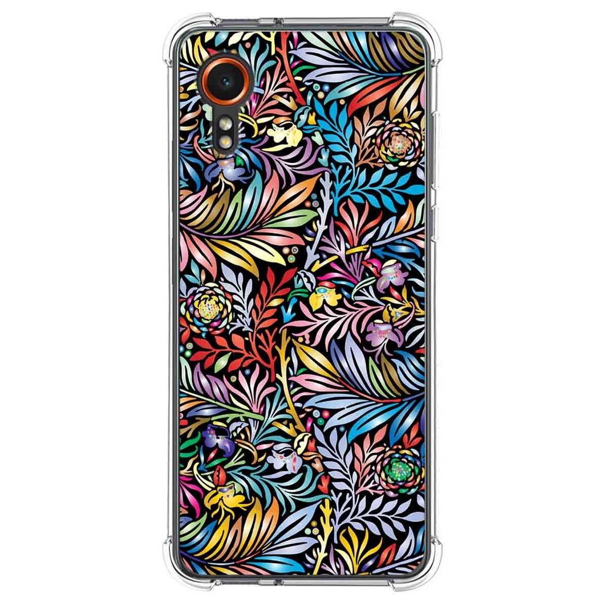 Funda Silicona Antigolpes para Samsung Galaxy Xcover 7 5G diseño Flores 04 Dibujos