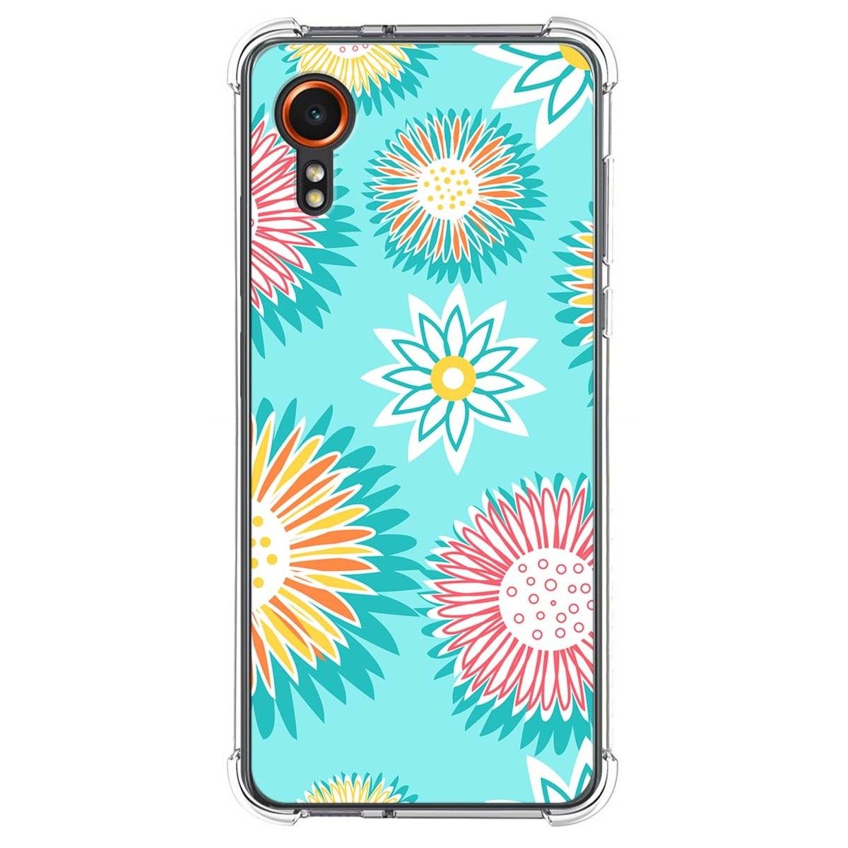 Funda Silicona Antigolpes para Samsung Galaxy Xcover 7 5G diseño Flores 05 Dibujos