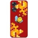 Funda Silicona Líquida Roja para Oppo A60 4G diseño Abeja Dibujos